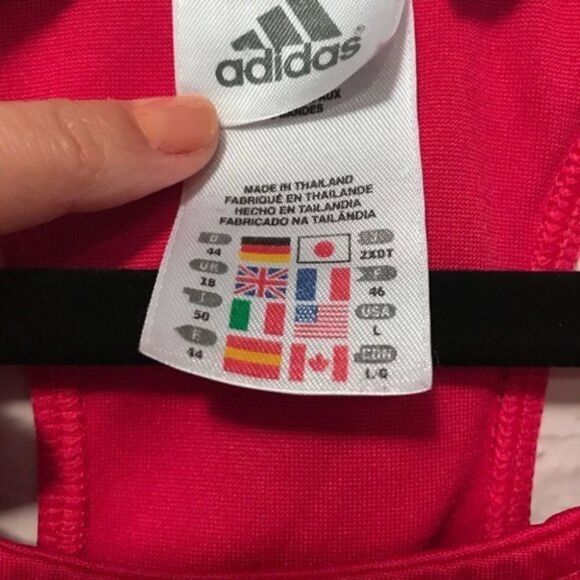NWOT. Adidas workout top. Fuchsia color. - Picture 5 of 6